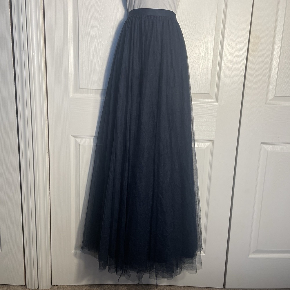 Revelry Skylar Tulle Overlay Skirt Women‎ 10 Blue Layered Layeresd Mesh Formal